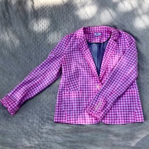 Pink Gingham Blazer
